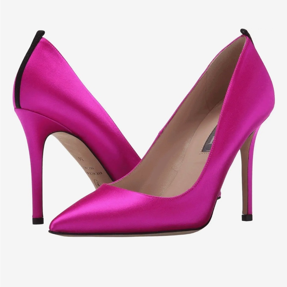 SJP Fawn 100mm pink satin pump size 40 fits like size 9